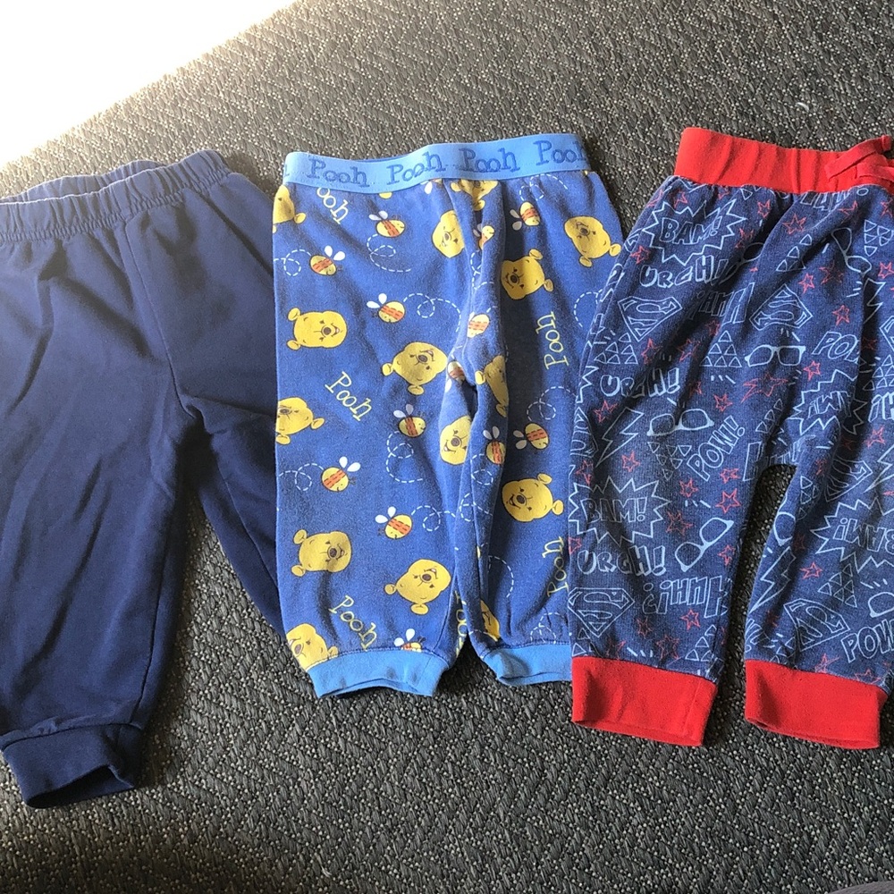 Kids Pajama Pants 3-Pack Disney navy blue, Winnie the Pooh and super man